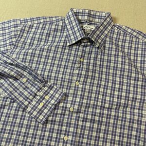 Peter Millar Shirt Mens XL Crown Lite Sport Purple Plaid Wilson Cotton Stretch